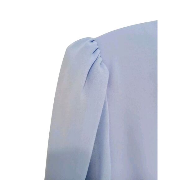 Vintage 60s Baby Blue Elegant Dress Sz 4P Church Lady Minimalist Modest Theatre - Picture 3 of 15